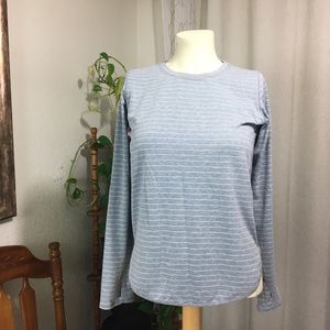 Athleta Girl Long sleeve top SzXL/14, striped grey
